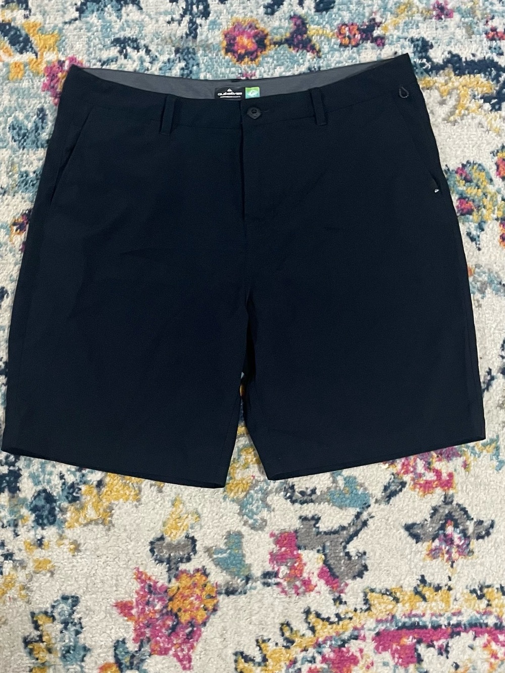 Quiksilver Men's Black Flat Front Shorts